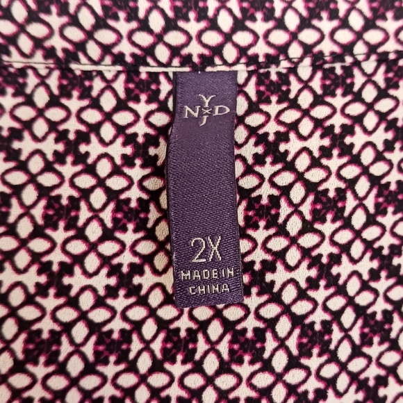 NYDJ Women's Long Sleeve Button Front Tunic Top Plus Size 2X - Picture 3 of 10